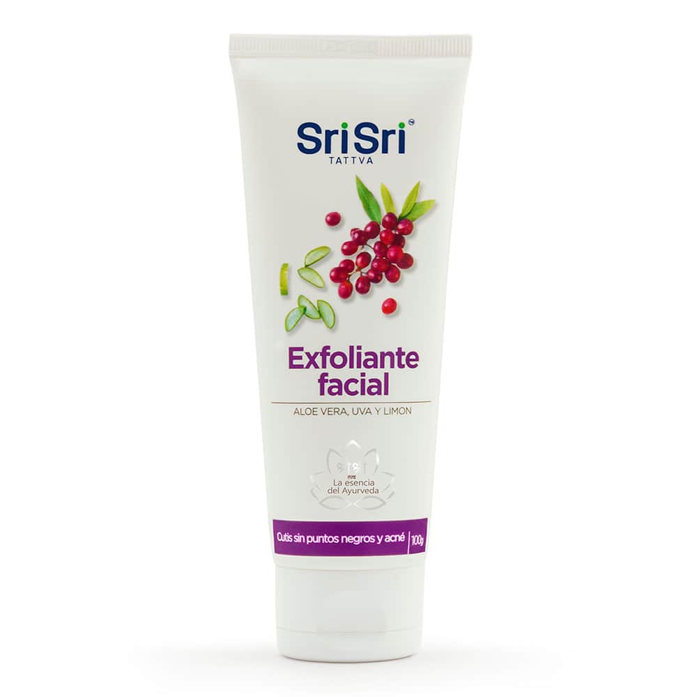 EXFOLIANTE FACIAL ALOE VERA, UVA Y LIMON SRI SRI
