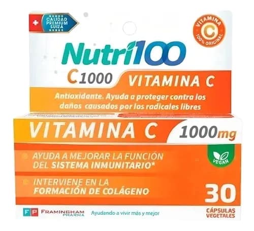 NUTRI100 VITAMINA C 30CAP FRAMINGHAM
