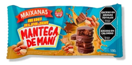 MINI ALFAJOR DE MANTECA DE MANI X 5U SIN TACC MAIXANAS