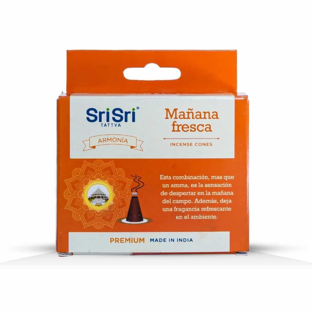 INCIENSO EN CONO MAÑANA FRESCA  X25GR SRI SRI