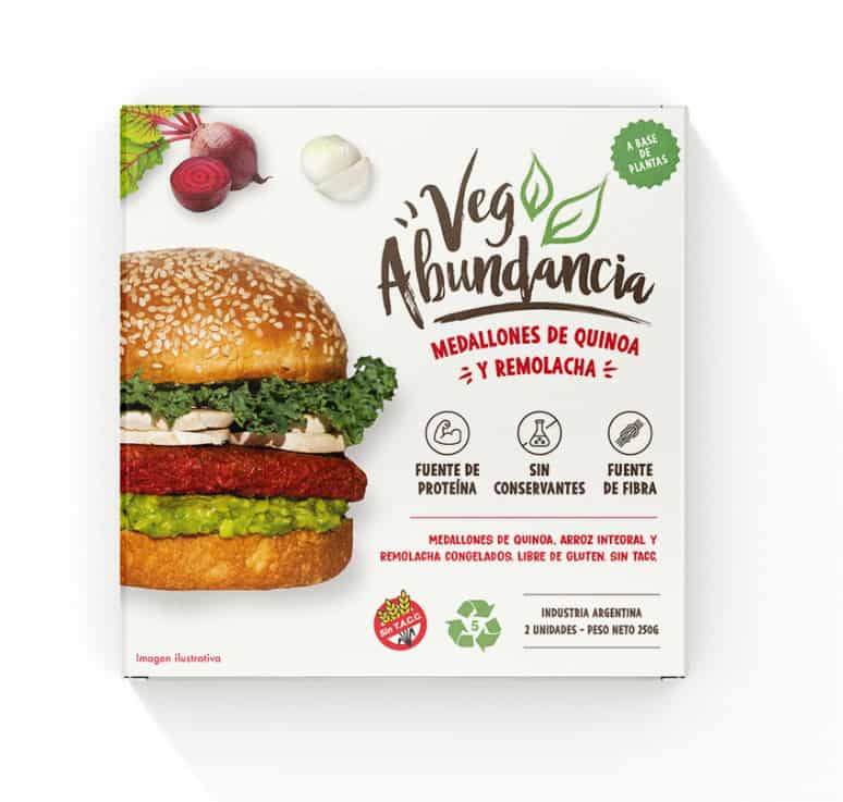 MEDALLONES DE QUINOA Y REMOLACHA X2 UND VEGABUNDANCIA