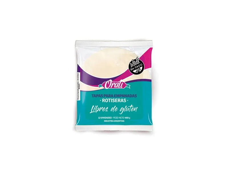 TAPAS PARA EMPANADAS ROTISERAS SIN TACC X 12UDS ORALI