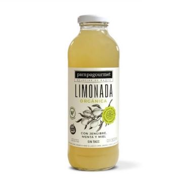 LIMONADA ORGANICA CON JENGIBRE MENTA Y MIEL X500ML PAMPAGOURMET