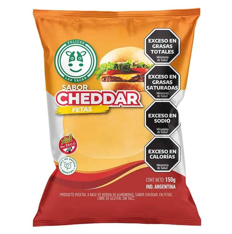 CHEDDAR EN FETAS 150GR FELICES LAS VACAS