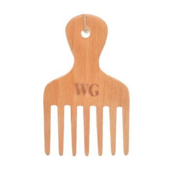 PEINE PARA EL PELO RULO DE BAMBU GEORGIA WHOLE GREEN