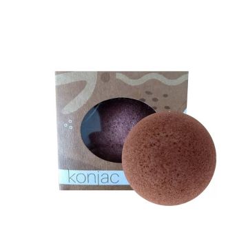 ESPONJA CORPORAL BIODEGRADABLE DE ARCILLA ROJA KONJAC WHOLE GREEN