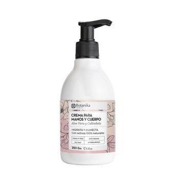 CREMA PARA MANOS ALOE Y CALENDULA 250GR BOTANIKA