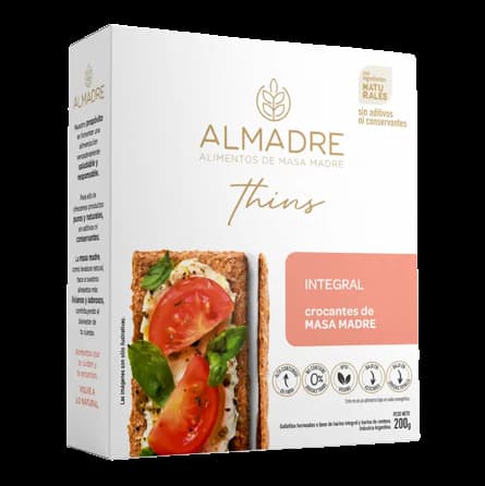 THINS CROCANTES DE MASA MADRE INTEGRAL/TRADICIONAL 160GR ALMADRE