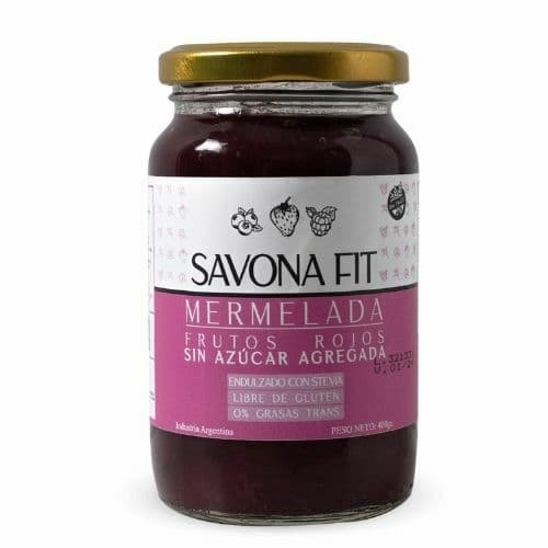 MERMELADA DE FRUTOS ROJOS S/AZUCAR 400GR SAVONA FIT