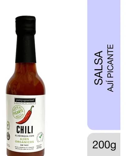CHILI SALSA DE AJI PICANTE ORGANICO 200GR PAMPAGOURMET