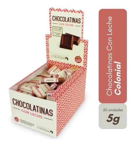 CHOCOLATINAS CON LECHE 50U COLONIAL