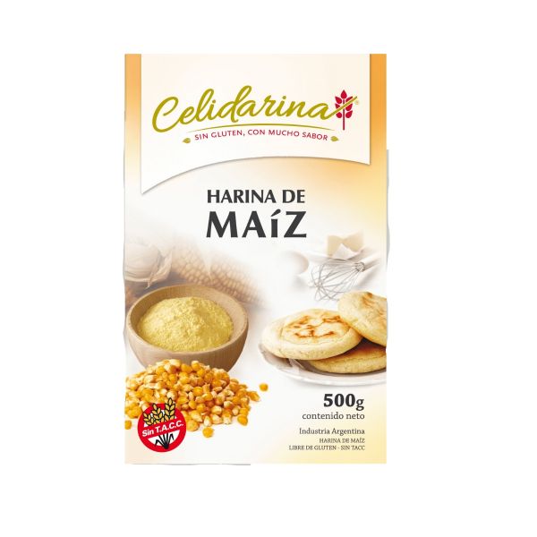 HARINA DE MAIZ SIN TACC 500GR CELIDARINA