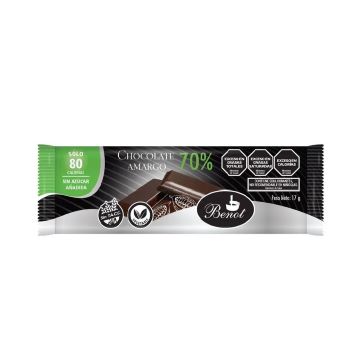 BARRA CHOCOLATE AMARGO 70% 24U X17GR BENOT