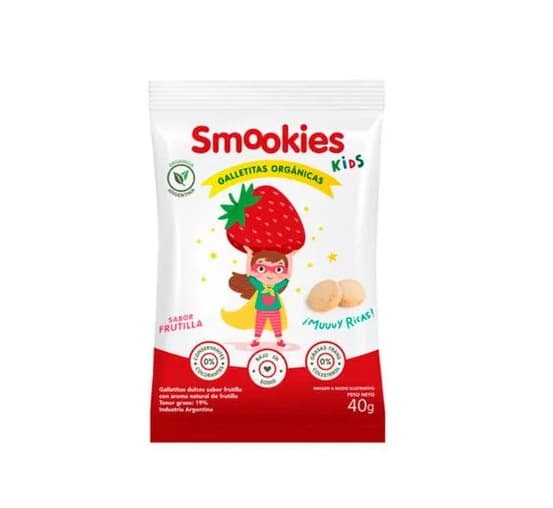 GALLETITAS ORGANICAS KIDS FRUTILLA 40GR SMOOKIES