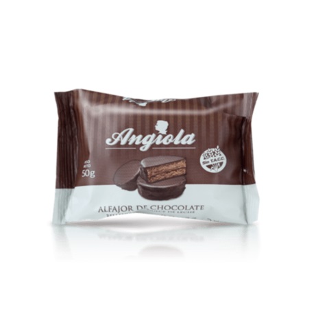 ALFAJORES DE CHOCOLATE RELLENOS DDL SIN GLUTEN 12U ANGIOLA