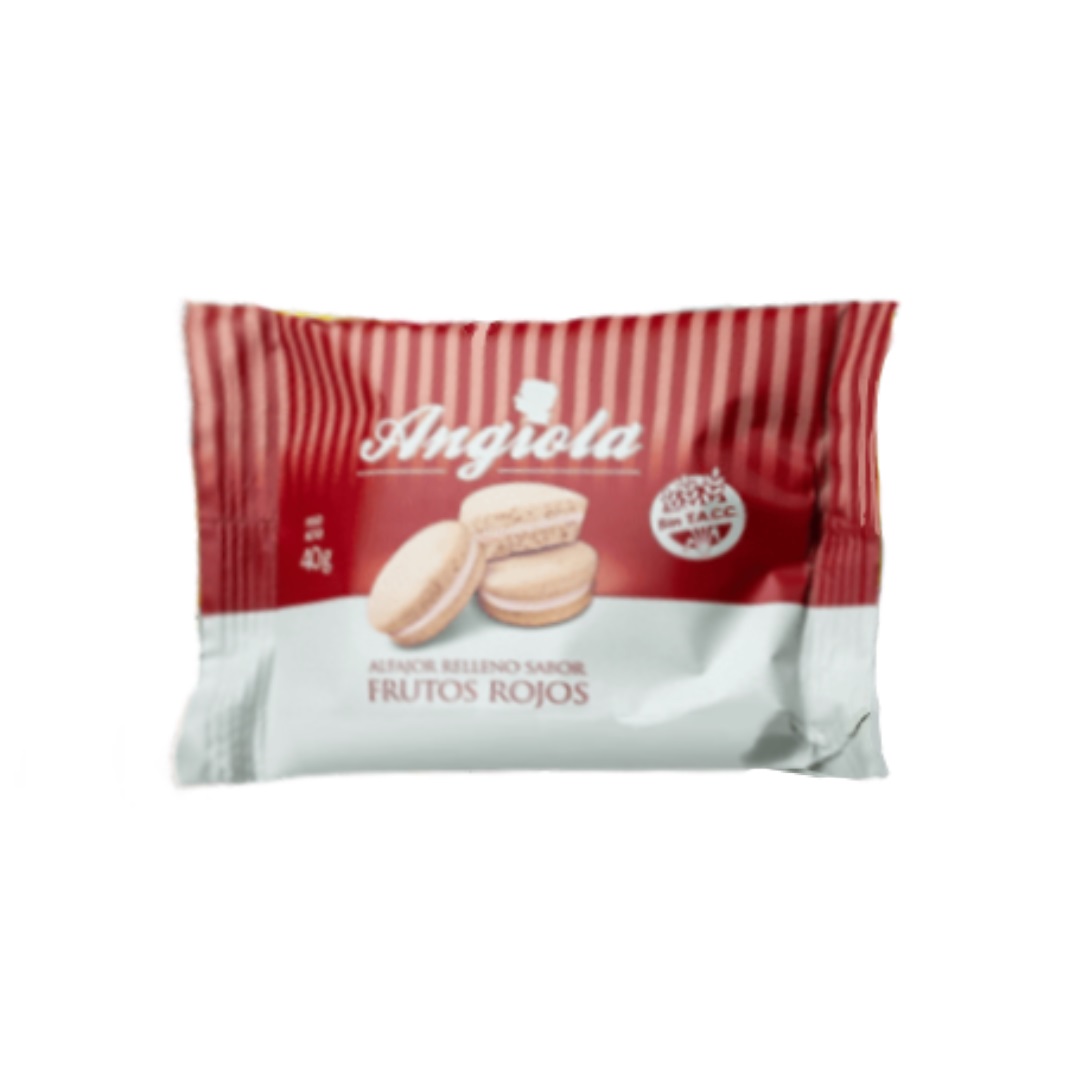 ALFAJORES RELLENOS DE FRUTOS ROJOS SIN GLUTEN 12U ANGIOLA