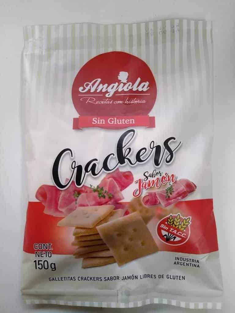 GALLETITAS CRACKERS SABOR JAMON SIN GLUTEN 150GR ANGIOLA