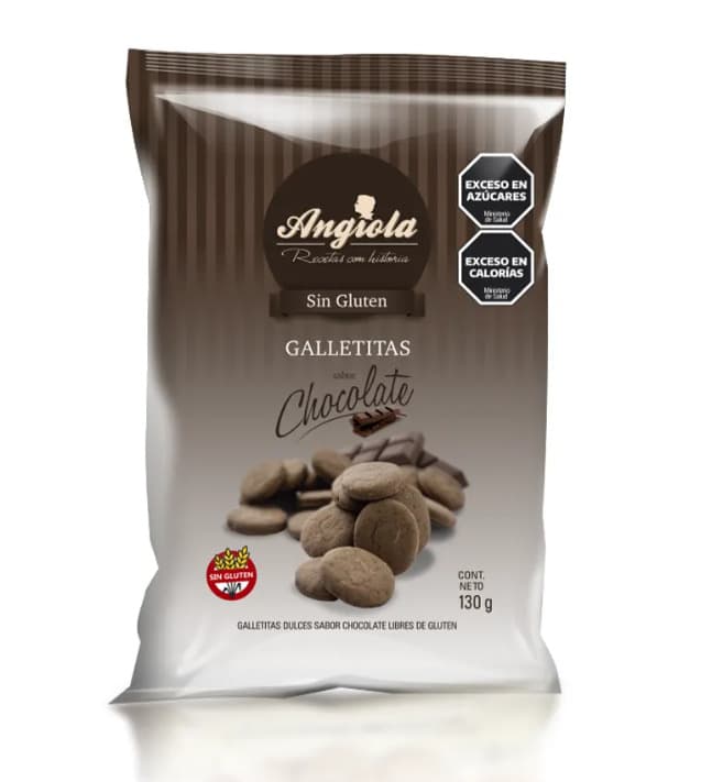 GALLETITAS DE CHOCOLATE SIN GLUTEN 130GR ANGIOLA