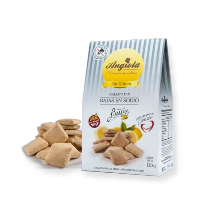 GALLETITAS DE LIMON SIN AZUCAR Y SIN GLUTEN 120GR ANGIOLA