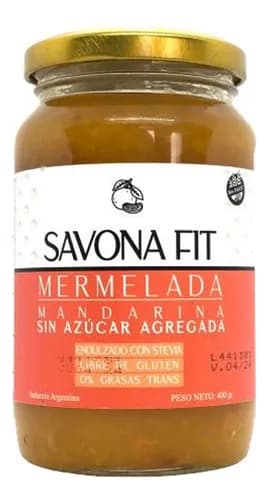 MERMELADA MANDARINA S/AZUCAR 400GR SAVONA FIT