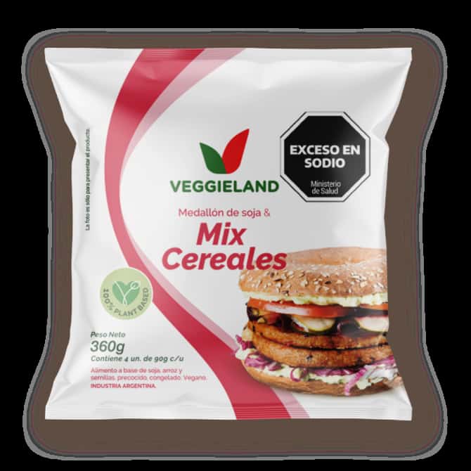 MEDALLON DE MIX CEREALES X 4 UNI VEGGIELAND