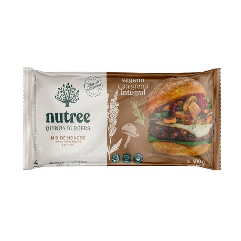 MEDALLON DE QUINOA Y MIX DE HONGOS X400G NUTREE