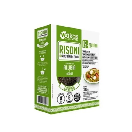 RISONI DE ALUBIA Y ARROZ SABOR ESPINACA 300GR WAKAS