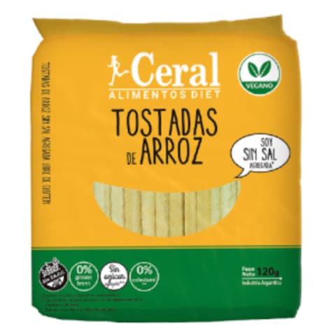 TOSTADAS DE ARROZ SIN SAL 120GR CERAL