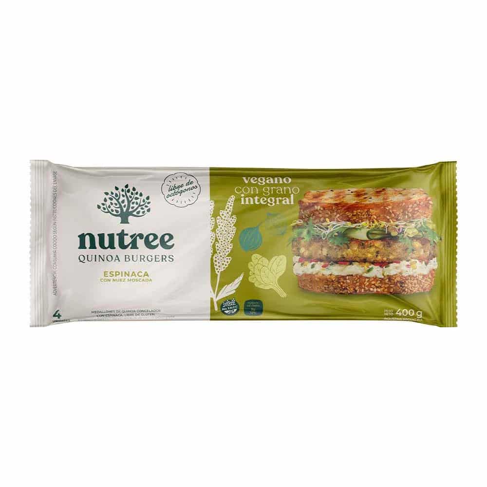 MEDALLON DE QUINOA CON ESPINACA X400G NUTREE