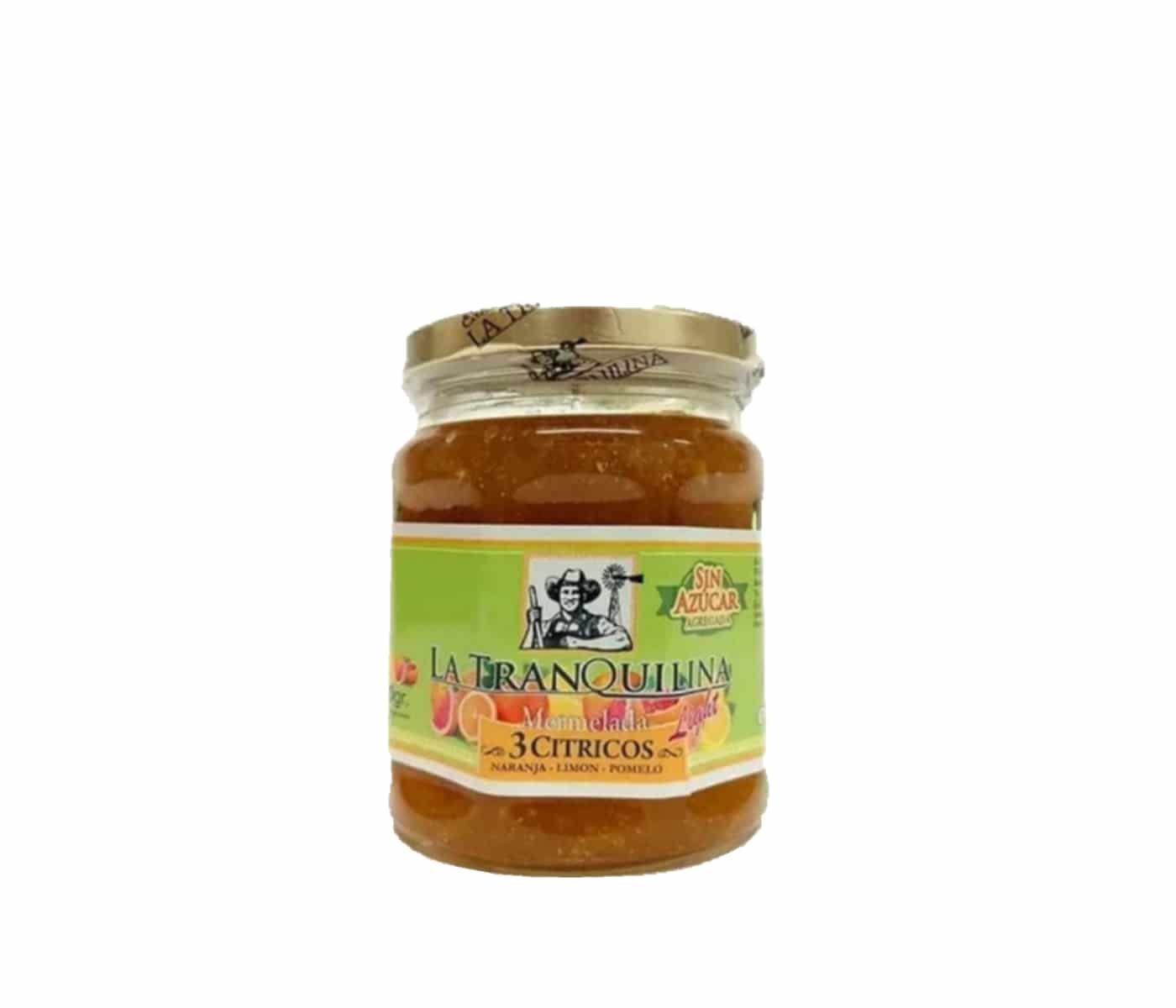 MERMELADA LIGHT 3 CITRICOS SIN AZUCAR 330GR LA TRANQUILINA
