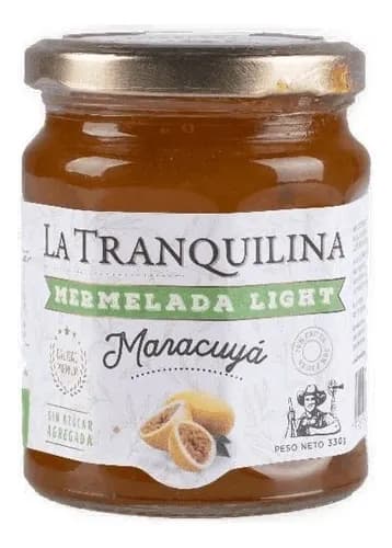 MERMELADA LIGHT MARACUYA SIN AZUCAR 330GR LA TRANQUILINA