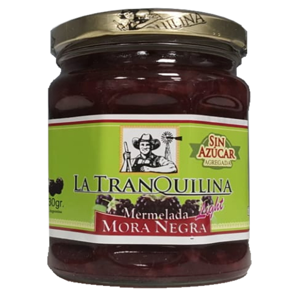 MERMELADA LIGHT MORA NEGRA SIN AZUCAR 330GR LA TRANQUILINA