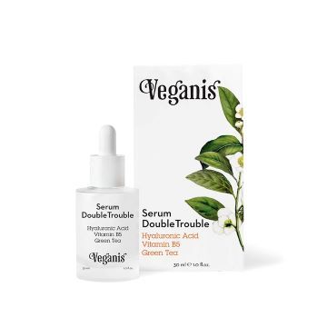 SERUM DOBLE TROUBLE HIALURONICO VIT B5 Y TE VERDE 30ML VEGANIS
