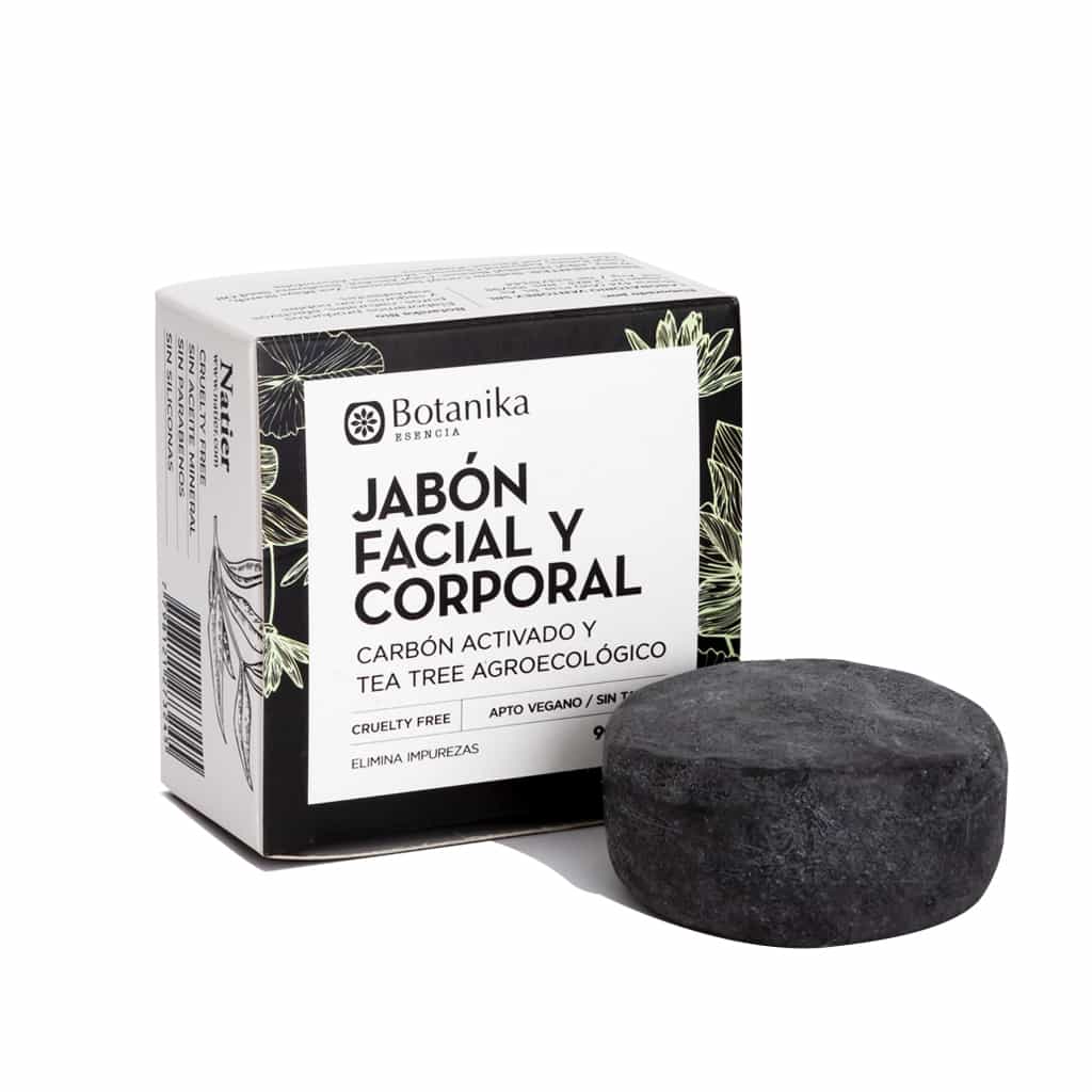 JABON FACIAL Y CORPORAL CARBON Y TEA TREE 90GR BOTANIKA