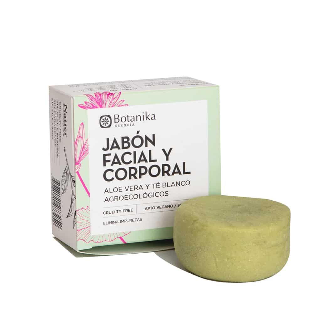 JABON FACIAL Y CORPORAL ALOE Y TE BLANCO 90GR BOTANIKA
