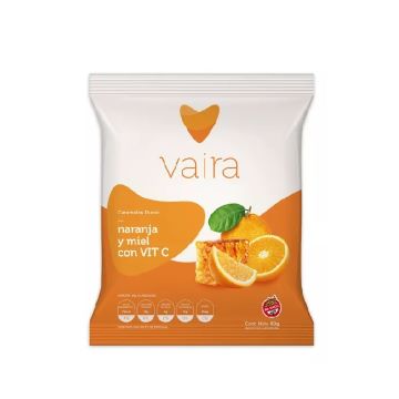 CARAMELOS DUROS NARANJA Y MIEL CON VIT C SIN TACC 80GR VAIRA