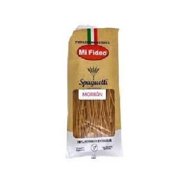 SPAGUETTI SEMOLIN INTEGRAL CON MORRON 227GR MI FIDEO