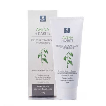 EMULSION ROSTRO Y CUERPO AVENA + KARITE 180GR OMS