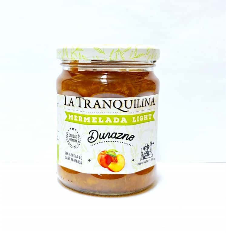 MERMELADA DURAZNO Y AZUCAR ORG 400GR LA TRANQUILINA