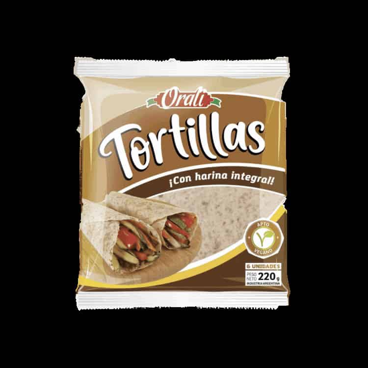 TORTILLA INTEGRAL ORG. TRIGO Y ARVEJAS X220G ORALI