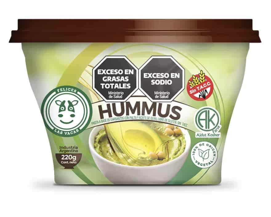 HUMMUS DE GARBANZO Y PALTA 220GR FELICES LAS VACAS