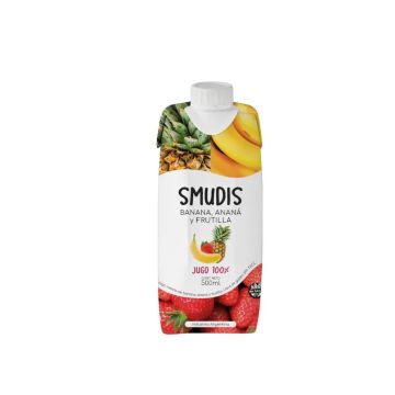 JUGO BANANA ANANÁ FRUTILLA 500ML SMUDIS