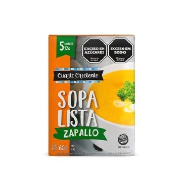 SOPA LISTA ZAPALLO SIN TACC 5x60GR CUARTO CRECIENTE