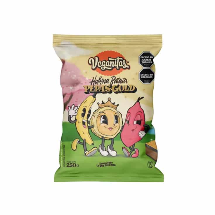 PEPAS GOLD BANANA Y BATATA 250GR VEGANITAS