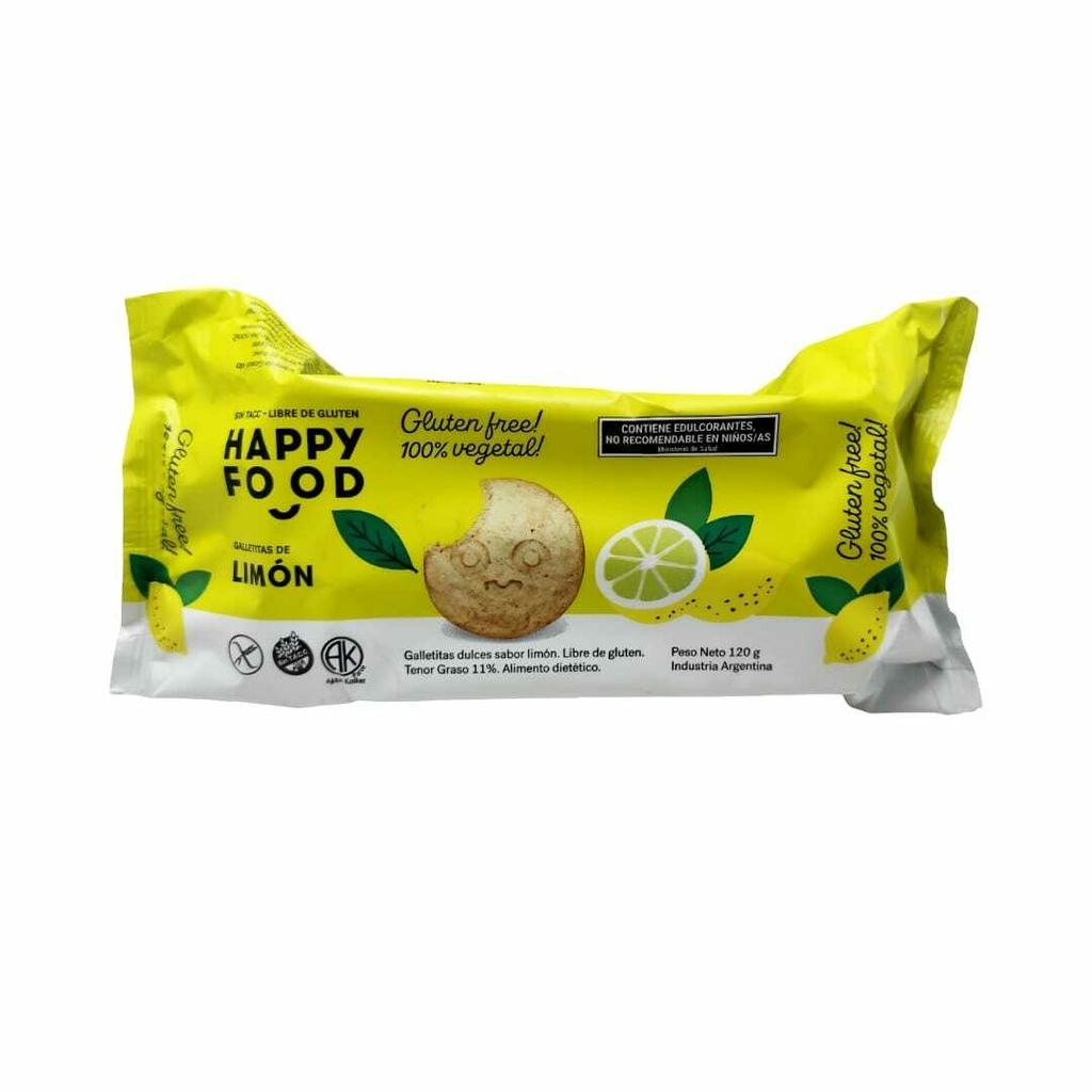 GALLETAS DE LIMON SIN AZUCAR 120GR HAPPY FOOD