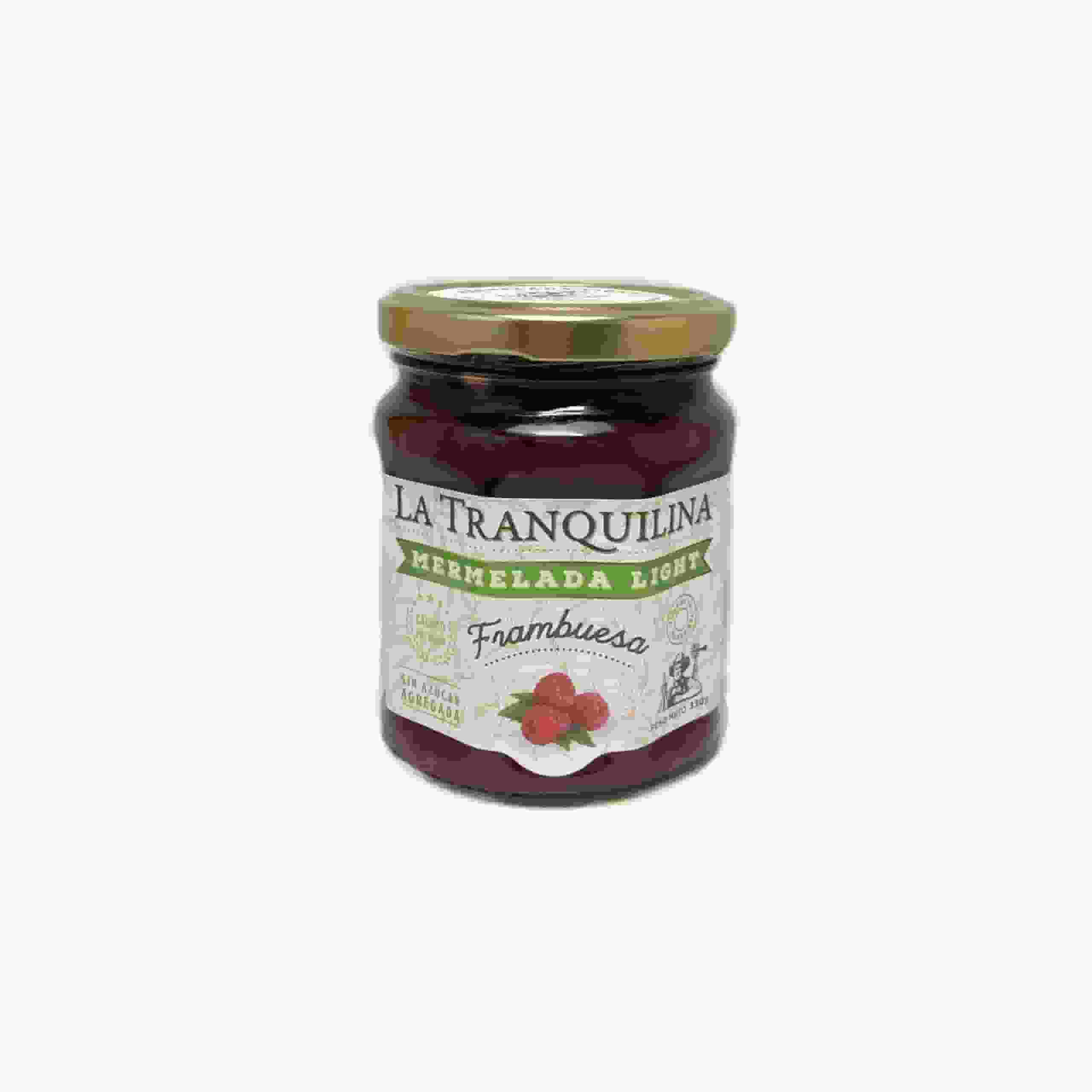 MERMELADA LIGHT FRAMBUESA SIN AZUCAR 330GR LA TRANQUILINA