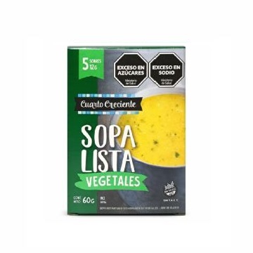 SOPA LISTA VEGETALES SIN TACC 5x60GR CUARTO CRECIENTE