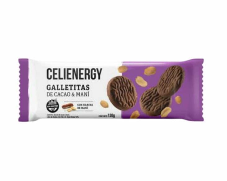 GALLETITAS DE CACAO Y MANI 130GR CELIENERGY