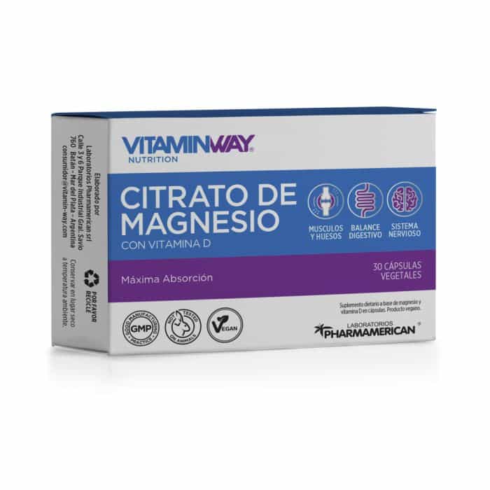 **PROMO JULIO 30%** CITRATO DE MAGNESIO X 30CAP VITAMIN WAY