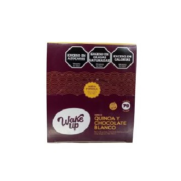 BARRA DE QUINOA Y CHOCO BLANCO 18U WAKE UP
